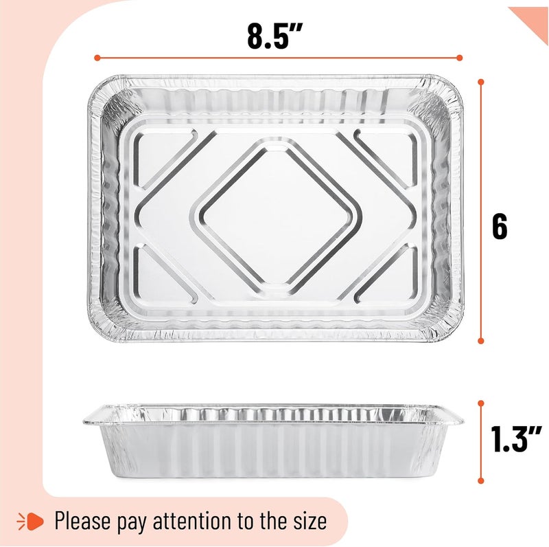 UNCO- Grill Drip Pans Aluminum, 7.5” x 5”, 40pcs, Drip Pan Liners, Grease Pan Liner, Grill Drip Pans for Outdoor Grill, Grill Grease Pan Liners, Grill Drip Pan, Aluminum Drip Pans, Drip Pan for Grill Individual & group usable - Image 4