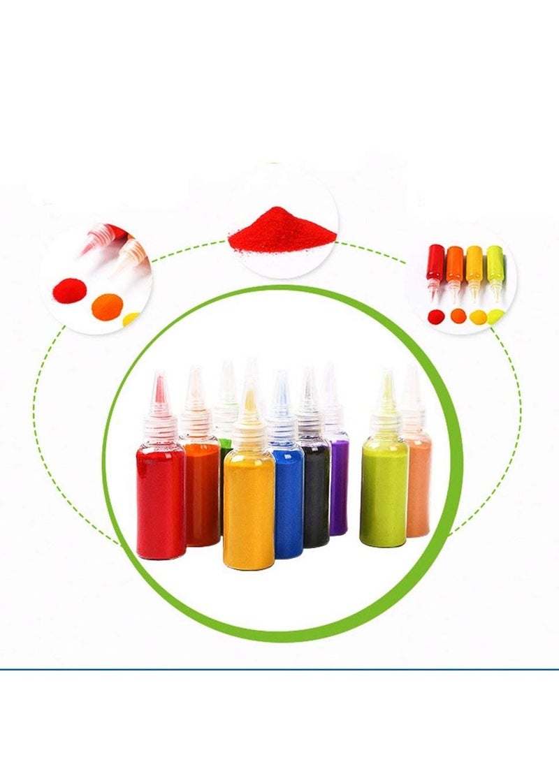 12Pcs Kids DIY Sand Painting Toy Children Drawing Board Sets Bubble Sand Handmade Picture Paper Craft Sand Draw Art - Image 4