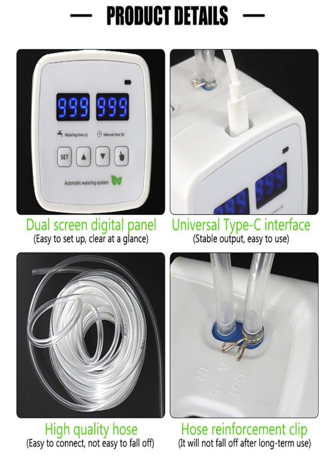 Intelligent Automatic Watering Device Timed Waterer Garden Terrace Drip Irrigation System for 10 Potted Plant Flower - Image 4