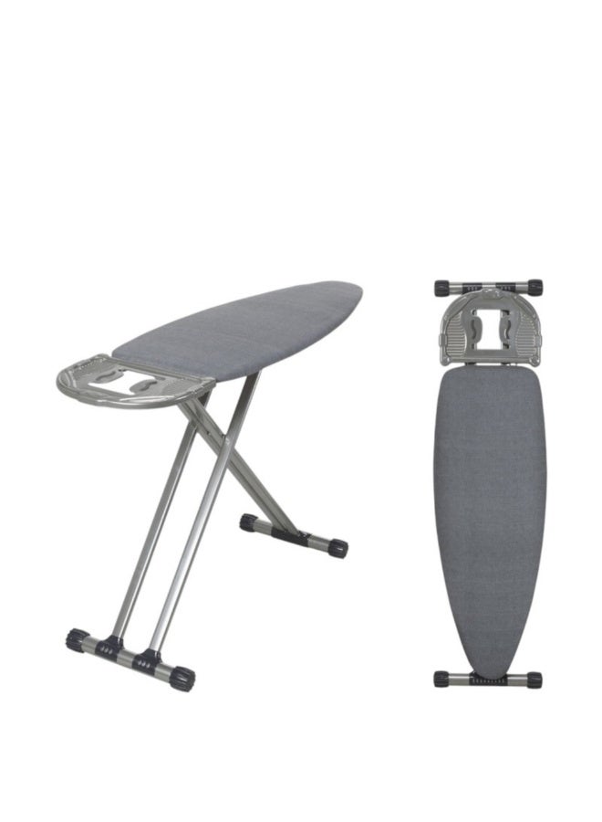 Heavy-Duty Ironing Board – Height Adjustable with Secure Iron Rest & Stopper - Foldable Design for Easy Storage - Durable Non-Slip Metal Legs - Gray (Large) - Image 1