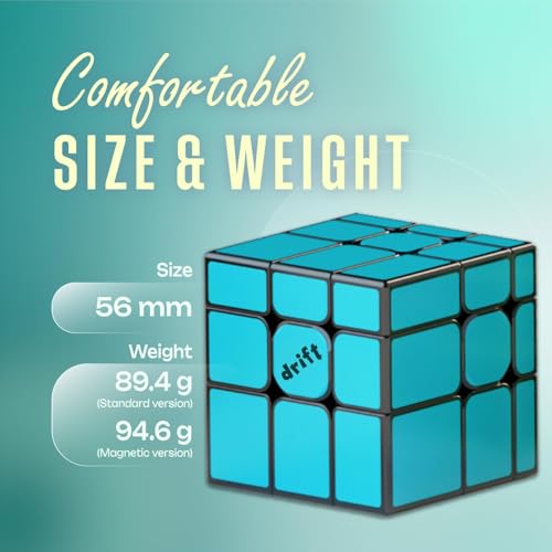 Cubelelo Drift 3x3 Mirror Blue (Magnetic) (Tiled) Speedcube | Premium New Version Shape-Shifting Puzzle with Stunning Looks, Buttery Smooth Turns & Durability | Ideal for Kids Boys Girls Ages 6 & up - Image 5