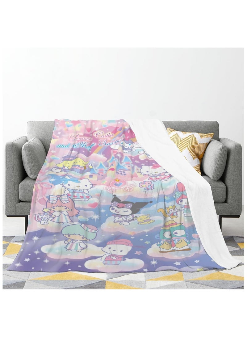 عام **بطانية فانيلا كورومي وسينامورول & كورومي لتزيين المنزل، بحجم 50×60 بوصة** - Image 1