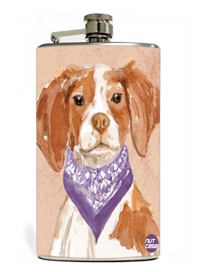 Designer Hip Flask 7 Oz Nutcase - Cool Doggy