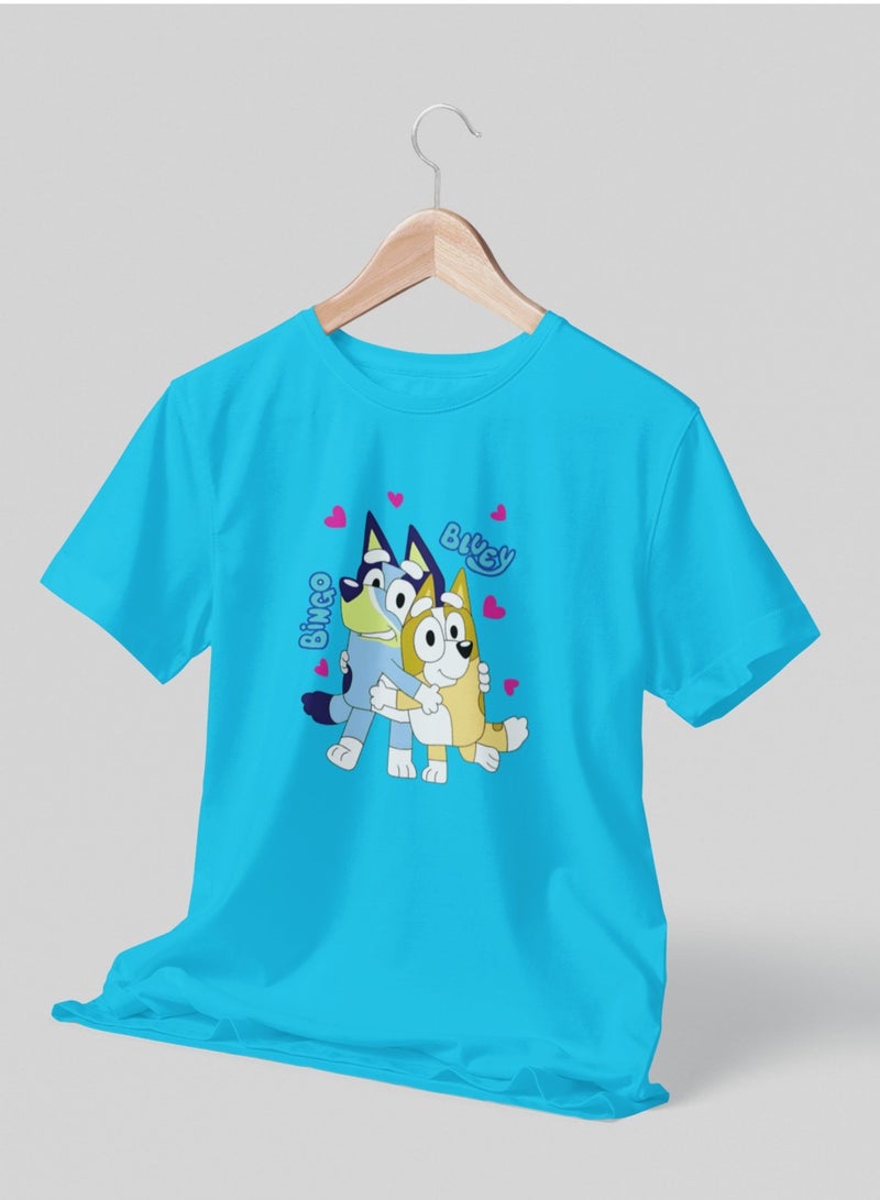 ZOOM Bluey and Bingo Kids T-Shirt for Boys and Girls
