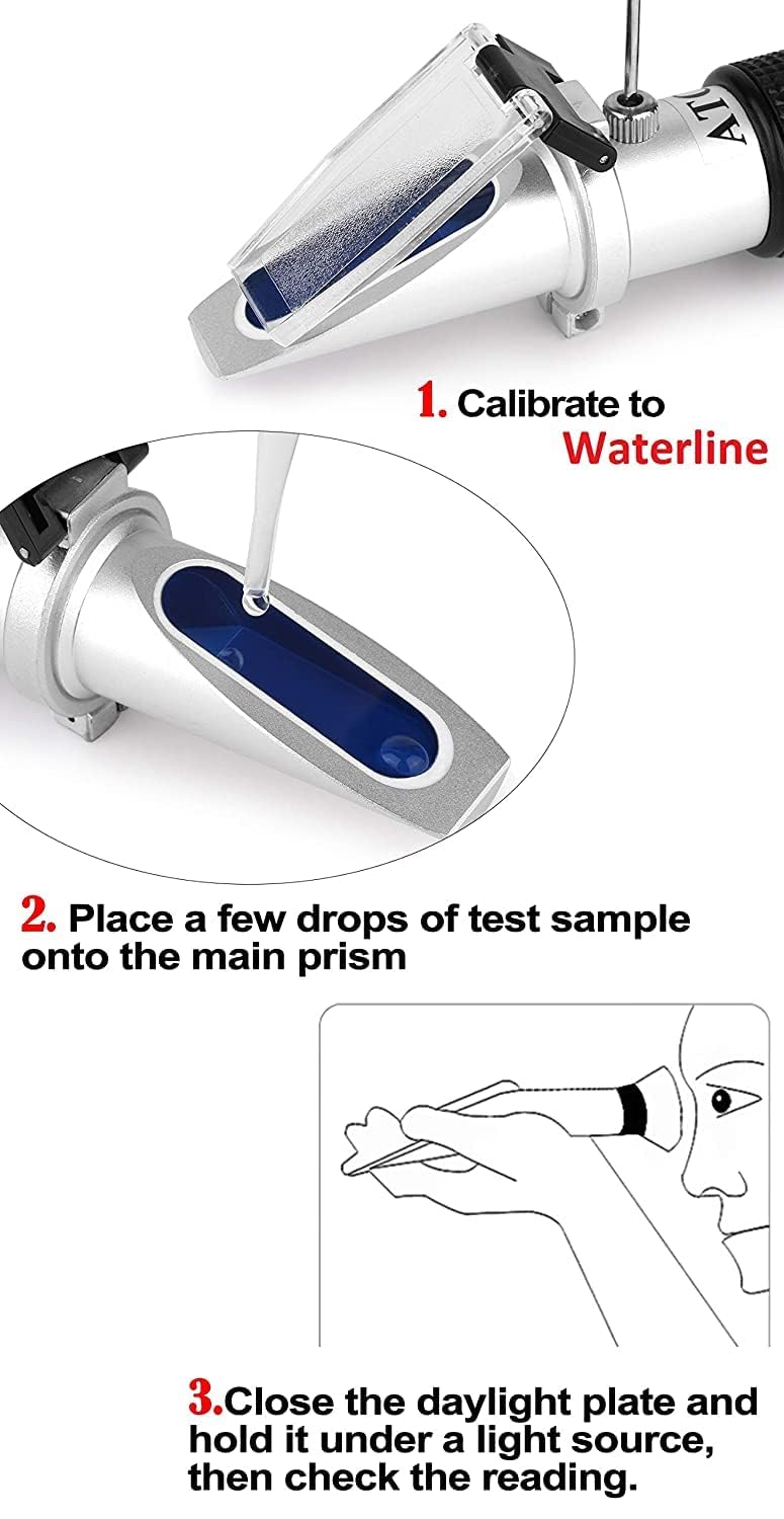 LABART Erma 5 in 1 Car Urea DEF Exhaust Fluids Refractometer ATC Antifreeze Battery Propylene Ethylene Glycol - Image 5