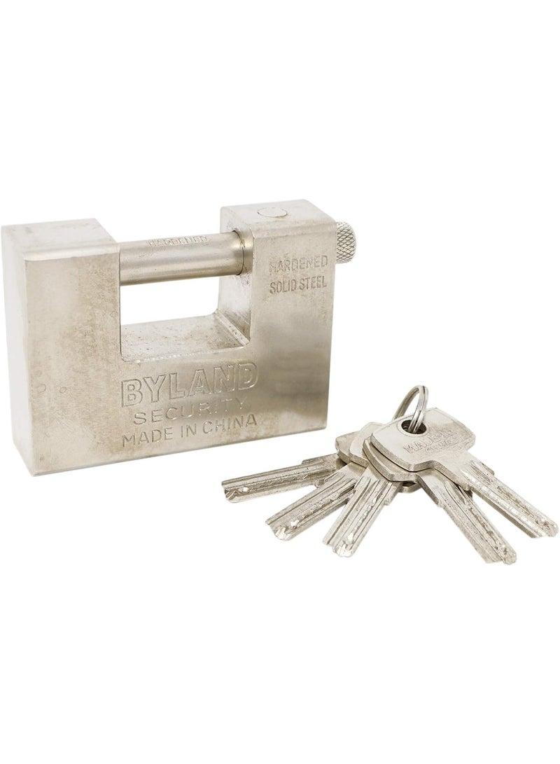 أقفال أمان، مقاس 94، فضي - فولاذ صلب - شديد التحمل - Image 1