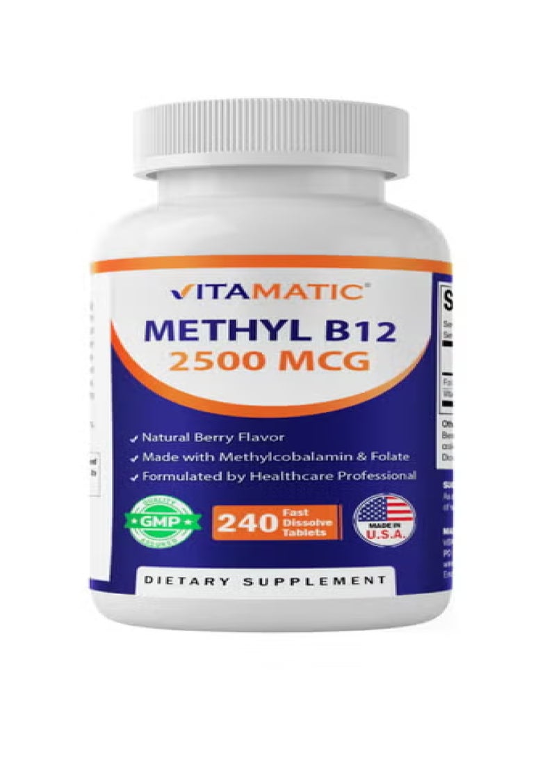 Vitamatic Methyl B12 Natural Berry 240 Fast Dissolve Tablets