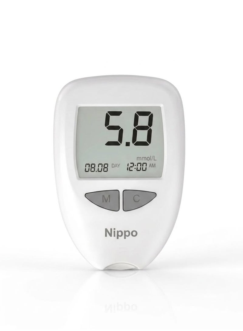 Nippo Blood Glucose Monitor Kit with  Device,50 Test Strips - Image 1
