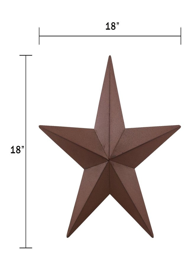 Hearthside Collection CWI Gifts Metal Barn Star - 18" Galvanized Hanging Star - Farmhouse Wall Decor - Burgundy - 1 - Image 3