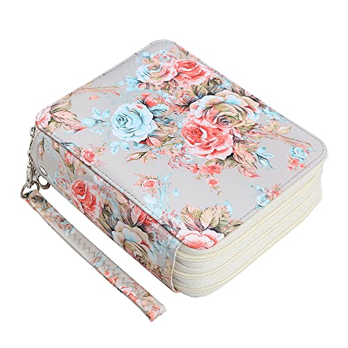 Lbxgap Rose Pencil Organizer - 72 Slot Colored Pencil Case with Zipper for Watercolor Pens, Markers and More - Image 1