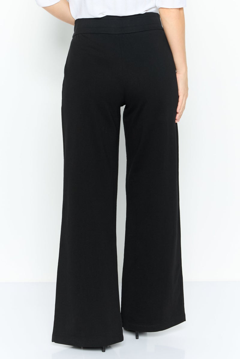 Armani Exchange Women Regular Fit Plain Staight Pants, Black - Image 4