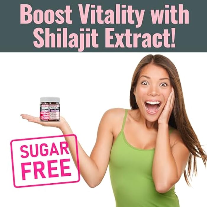 SHIZAM Sugar-Free Shilajit Mushroom Complex Gummies, Mushrooms Extract w. Lion's Lions Mane Reishi Turkey-Tail Cordyceps Shiitake Chaga Maitake Lionsmane Tincture Tea Powder Capsules Supplement Organic - Image 3
