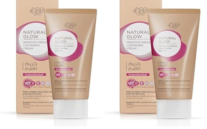 Eva Skin Care Natural Glow Lightening Cream for Sensitive Areas 50 g (Pack of 2) - Image 1