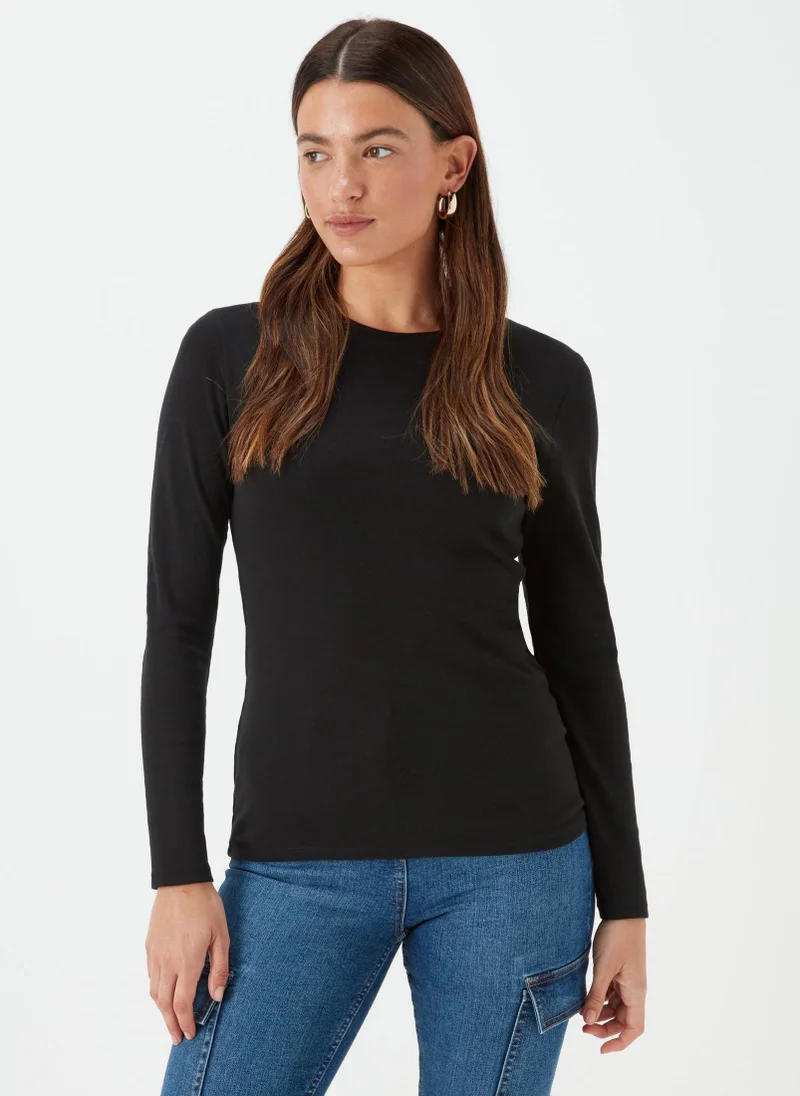 Matalan Black Long Sleeve T-Shirt