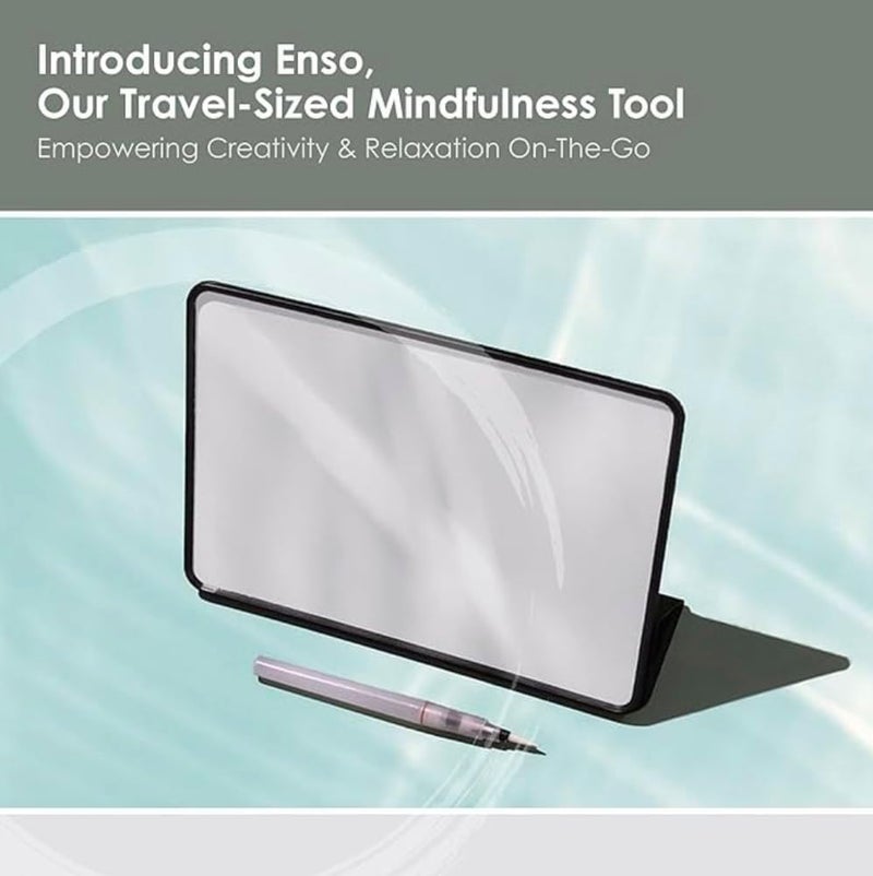 Buddha Board Enso – Portable Water Painting Board with Brush – Reusable Zen Drawing Canvas for Mindfulness, Meditation, and Creative Relaxation – Travel Art Set - Image 2