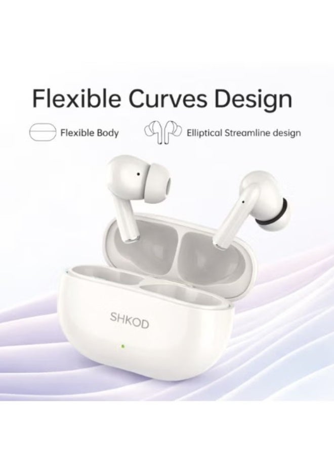شكود سماعات SHKOD AirLits1 Pro لاسلكية بالكامل – بلوتوث 5.3، عزل ضوضاء ENC، مقاومة ماء IP54، شحن سريع - Image 2