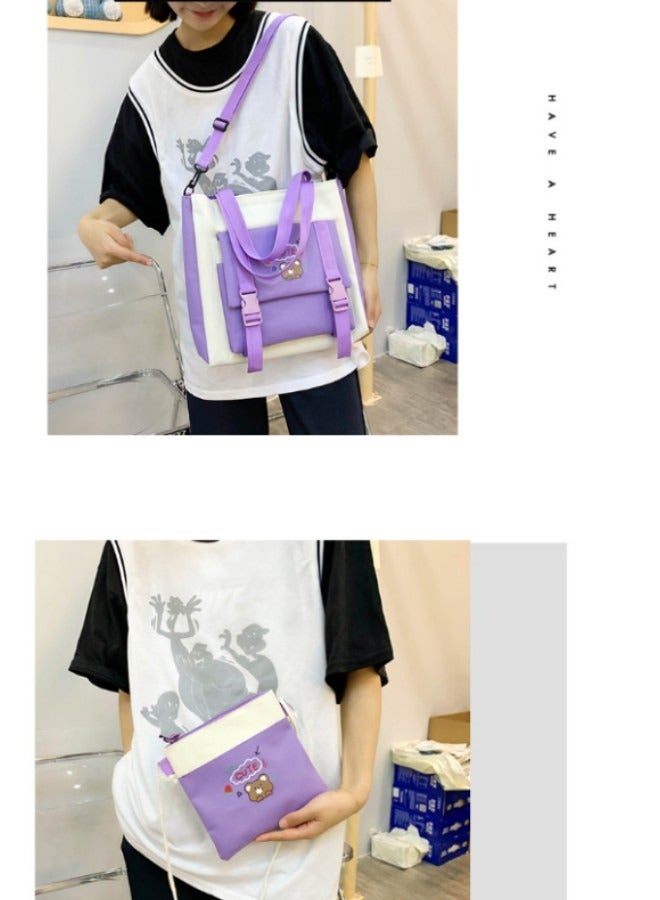 5Pcs Accessories Backpack with Pin & Set Backpack Kawaii Backpack School Bags for Teen Girl with Badge&Pendant Shoulder Bag Pencil Box Tote Bag Small Bag  - Image 3