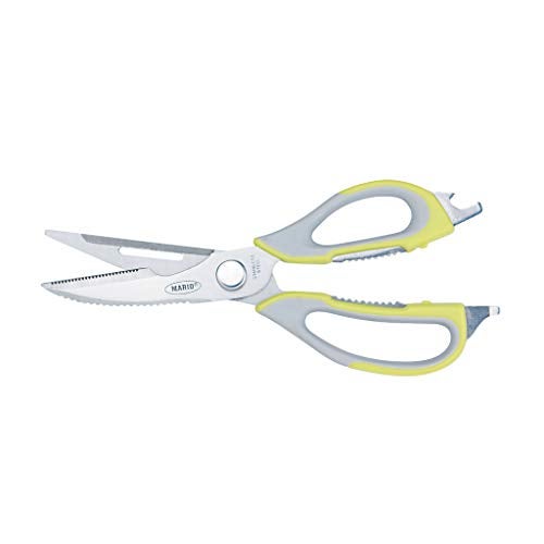 Mario 7 in 1 Scissors, Premium Range Neon-Grey Multi-Purpose, Easy Cutting Scissors, Comfortable Grip, Stainless Steel Blade Scissors - MS 999 - Image 1