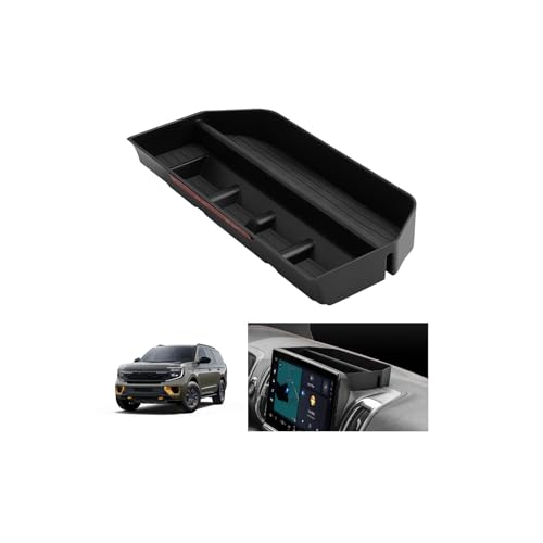 LUWU for 2026 Expedition Dashboard Storage Tray 2025 2026 Ford Expedition Active/Platinum/Tremor/King Ranch 13.2inch Behind Screen Organizer Center Console Dash Tray Expedition 2026 Accessories - Image 1