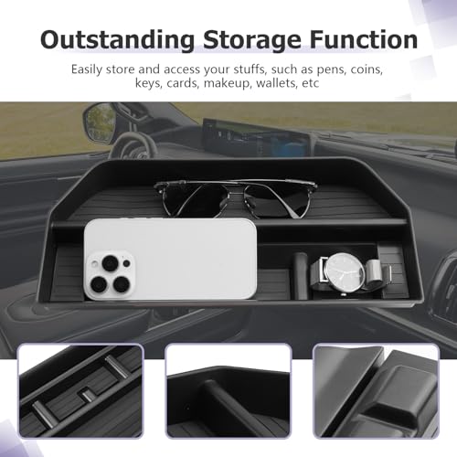 LUWU for 2026 Expedition Dashboard Storage Tray 2025 2026 Ford Expedition Active/Platinum/Tremor/King Ranch 13.2inch Behind Screen Organizer Center Console Dash Tray Expedition 2026 Accessories - Image 3
