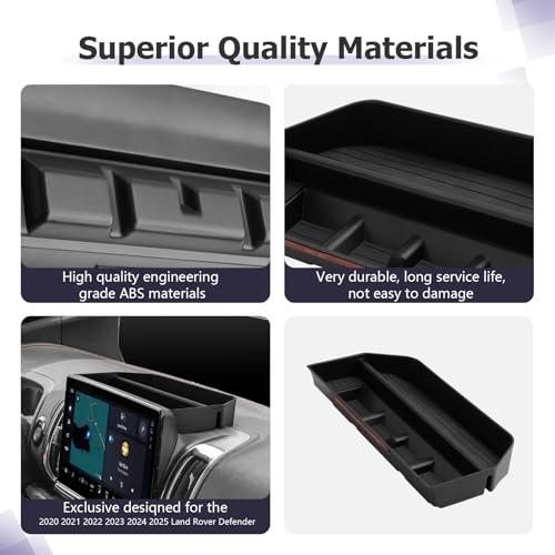 LUWU for 2026 Expedition Dashboard Storage Tray 2025 2026 Ford Expedition Active/Platinum/Tremor/King Ranch 13.2inch Behind Screen Organizer Center Console Dash Tray Expedition 2026 Accessories - Image 5