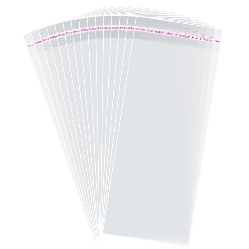Morepack Self Sealing Cellophane Bags4x9 Inches 200 Pcs Clear Resealable Cellophane Bags for Packaging Cookies Favors and Products