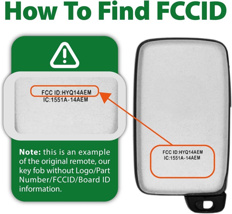 Keylessbest Replacement Key Fob for 2008-2015 Toyota RAV4 and Landcruiser - HYQ14AEM 315MHz - Image 3