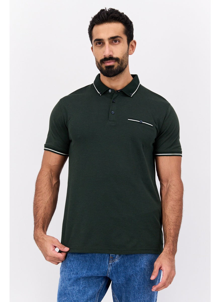 Men Regular Fit Textured Short Sleeves Polo Shirt, Olive - pzsku/Z24F55D4C396C38E91B8EZ/45/_/1737642505/b49f7dd1-0ebc-4b76-acc6-c1d8a8b5a1e9