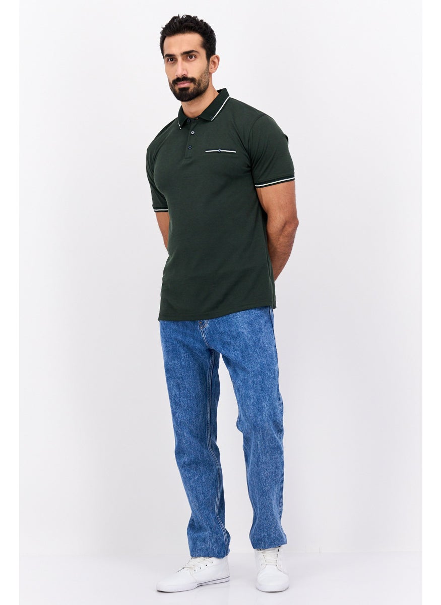 Men Regular Fit Textured Short Sleeves Polo Shirt, Olive - pzsku/Z24F55D4C396C38E91B8EZ/45/_/1737642510/78ec0e94-f7fc-4b86-9c9b-d293069d1fb9