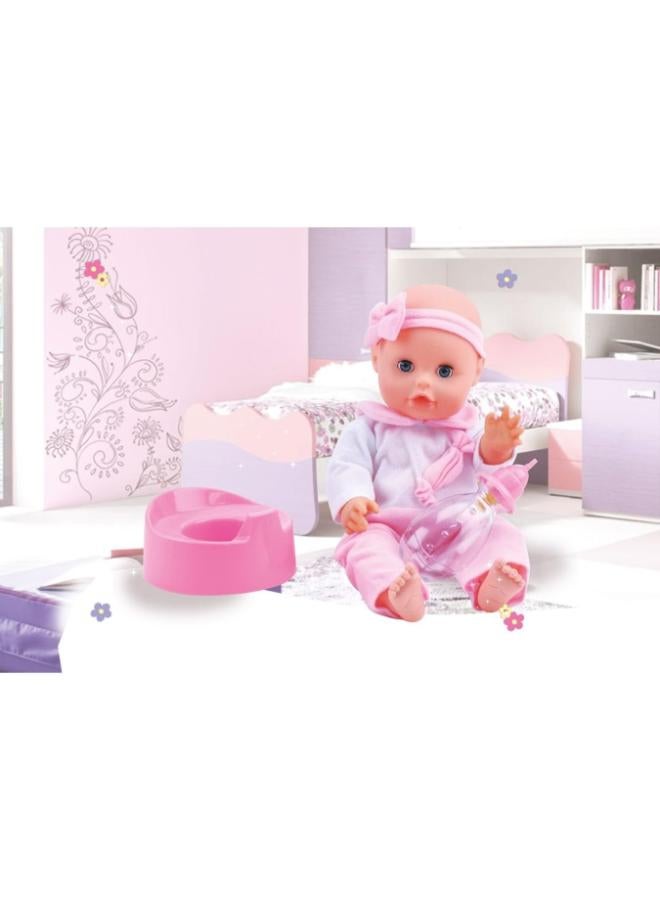 Dimian BAMBOLINA AMORE 33CM DOLL DRINKN N WET WITH POTTY & BOTTLE - Image 1