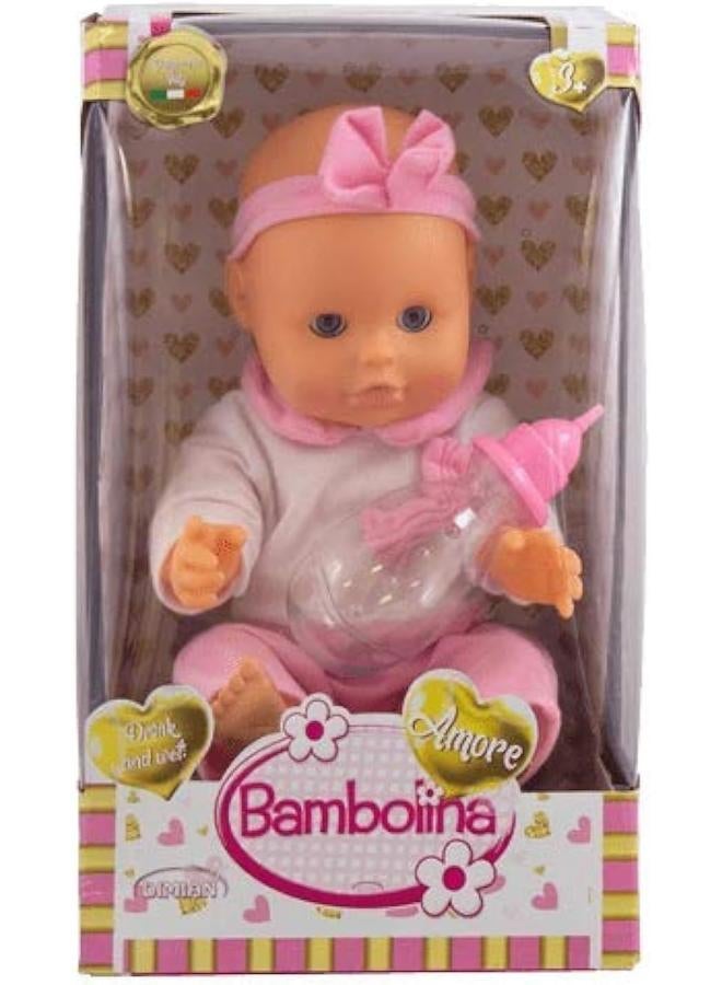 Dimian BAMBOLINA AMORE 33CM DOLL DRINKN N WET WITH POTTY & BOTTLE - Image 2