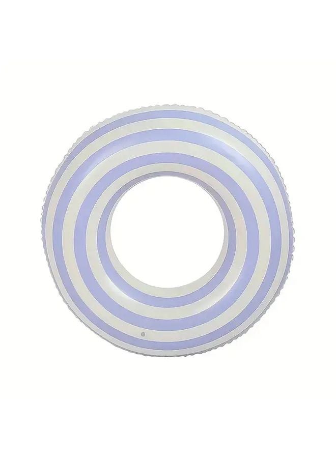Purple Round Pattern Inflatable Pool Float Retro Striped Design Swimming Beginner Safety Ring - Image 1