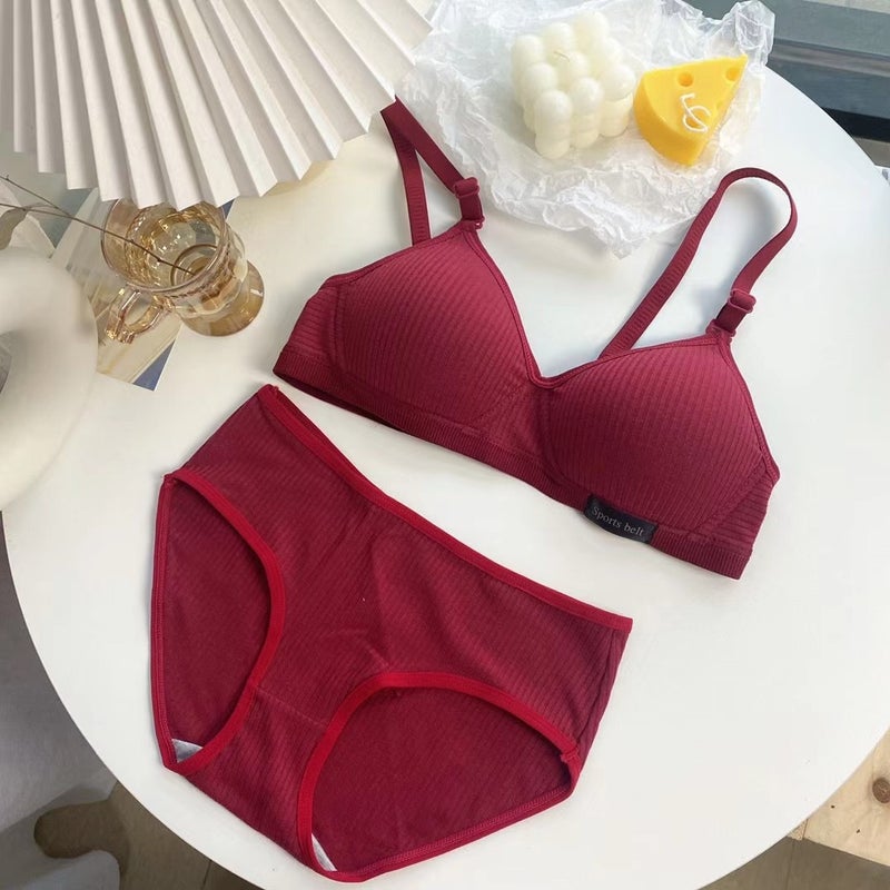Cotton Comfort Seamless Girls Bra Wine red - Image 1