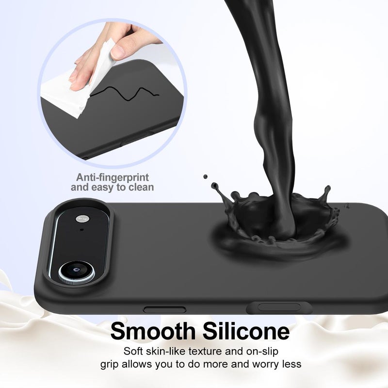 إيروريكس جراب هاتف iPhone Air المقاوم للصدمات من السيليكون Magsafe (أسود) - Image 5