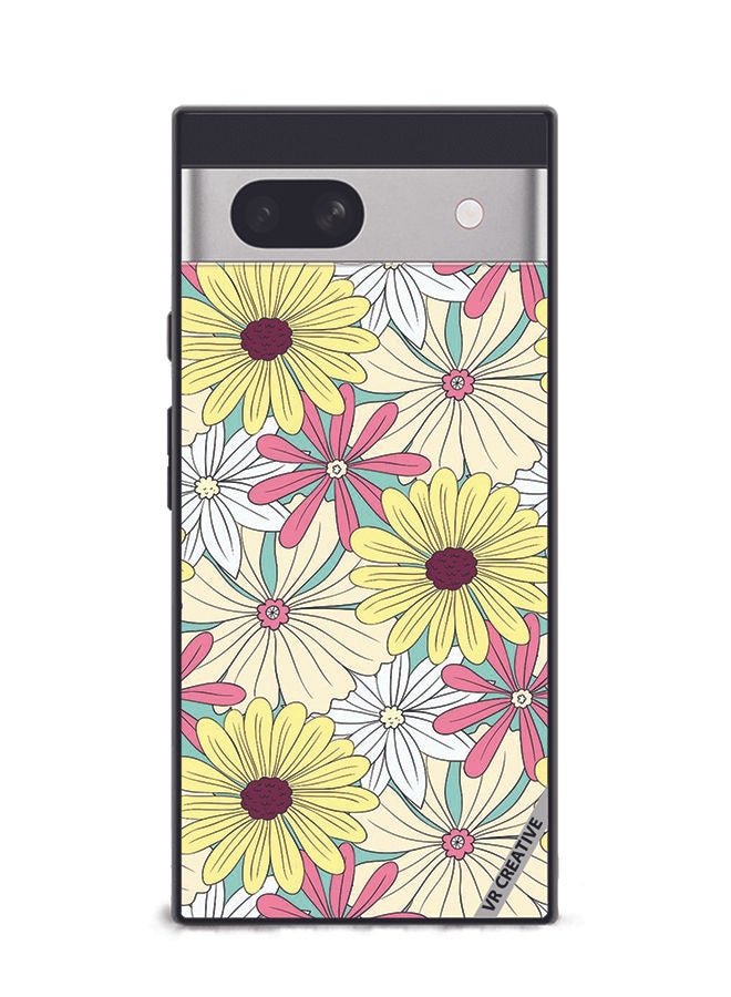 VR CREATIVE Protective Case Cover For Google Pixel 7a Flowers Design Multicolour - Image 1