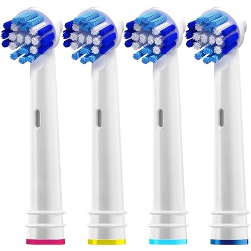 Alayna Replacement Brush Heads Compatible with OralB Braun- Pack of 4 Professional Electric Toothbrush Heads- Precision Refills for Oral-b 7000, Clean, Oral B Pro 1000, 9600, 500, 3000, 8000, Vitality Plus! - Image 1