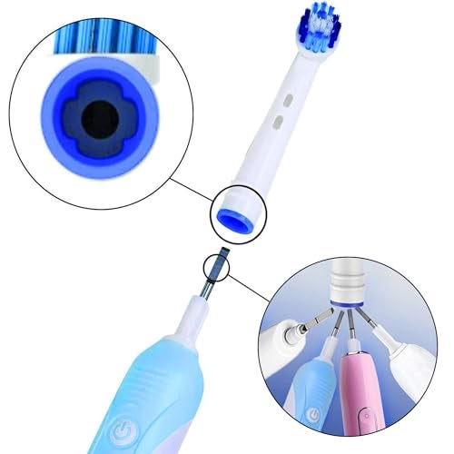 Alayna Replacement Brush Heads Compatible with OralB Braun- Pack of 4 Professional Electric Toothbrush Heads- Precision Refills for Oral-b 7000, Clean, Oral B Pro 1000, 9600, 500, 3000, 8000, Vitality Plus! - Image 4