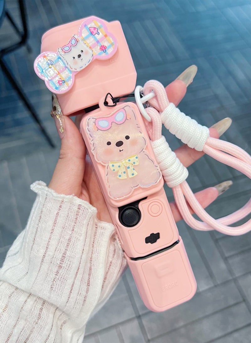 Chillspace DJI OSMO Pocket 3 Case, Soft Silicone Protective Case Cover DJI Osmo Pocket 3 Accessory Kit, Protector Grip Cover Accessorie - Pink - Image 1