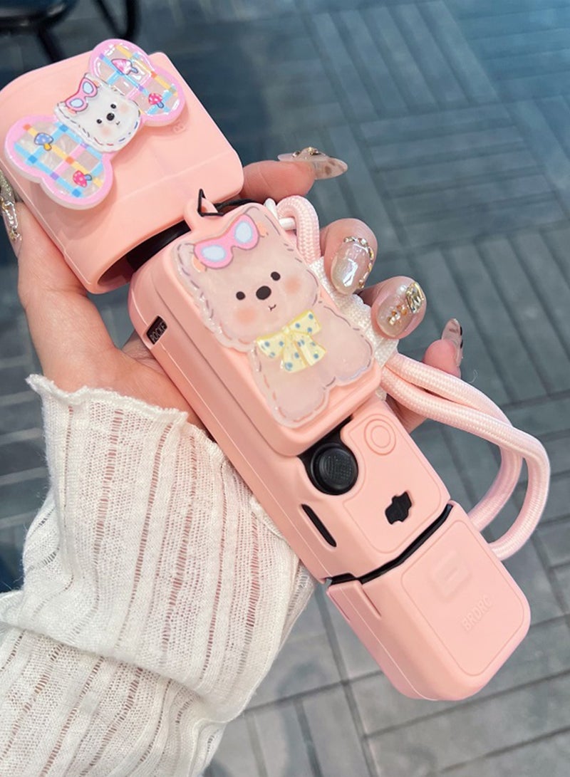 Chillspace DJI OSMO Pocket 3 Case, Soft Silicone Protective Case Cover DJI Osmo Pocket 3 Accessory Kit, Protector Grip Cover Accessorie - Pink - Image 2