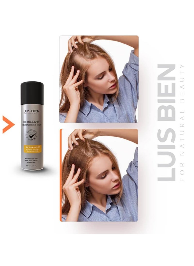 LUIS BIEN Luis Bien Hair Thickening Spray Hair Fiber for Men Women Hair Building Fibers  Full and Thick Hair Instantly Undetectable Water Resistant Formula Hair Fiber (black)  100 ML  - Image 4