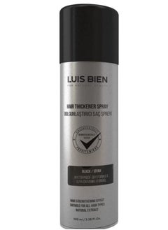 LUIS BIEN Luis Bien Hair Thickening Spray Hair Fiber for Men Women Hair Building Fibers  Full and Thick Hair Instantly Undetectable Water Resistant Formula Hair Fiber (black)  100 ML  - Image 1