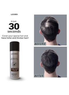 LUIS BIEN Luis Bien Hair Thickening Spray Hair Fiber for Men Women Hair Building Fibers  Full and Thick Hair Instantly Undetectable Water Resistant Formula Hair Fiber (black)  100 ML  - Image 3