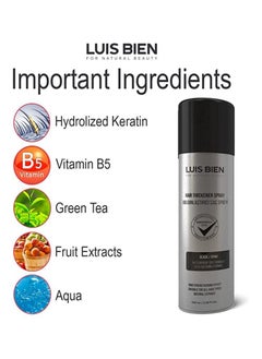 LUIS BIEN Luis Bien Hair Thickening Spray Hair Fiber for Men Women Hair Building Fibers  Full and Thick Hair Instantly Undetectable Water Resistant Formula Hair Fiber (black)  100 ML  - Image 5