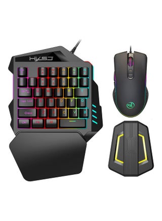 Wired RGB Gaming Mouse And Single-hand Keyboard With Portable Converter Black - pzsku/Z24F5E4B7EFADAC51EDDFZ/45/_/1698323567/2e01eaf3-3652-4305-b8c6-17921810f168