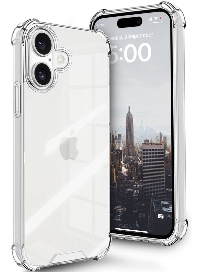 جراب iPhone 16 Plus - غطاء شفاف مقاوم للصدمات من مادة TPU بزوايا معززة | جراب واقي شفاف من King Kong Armour - Image 3