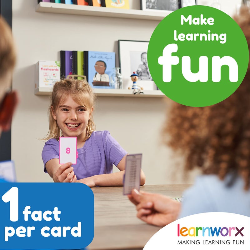 learnworx Multiplication Flash Cards 3rd Grade | 183 Math Flash Cards & Times Table Chart, Tablas De Multiplicar para NiÃ±os, Times Table Flash Cards & Games, Math Facts Flash Cards | All Facts 0-12 - Image 3