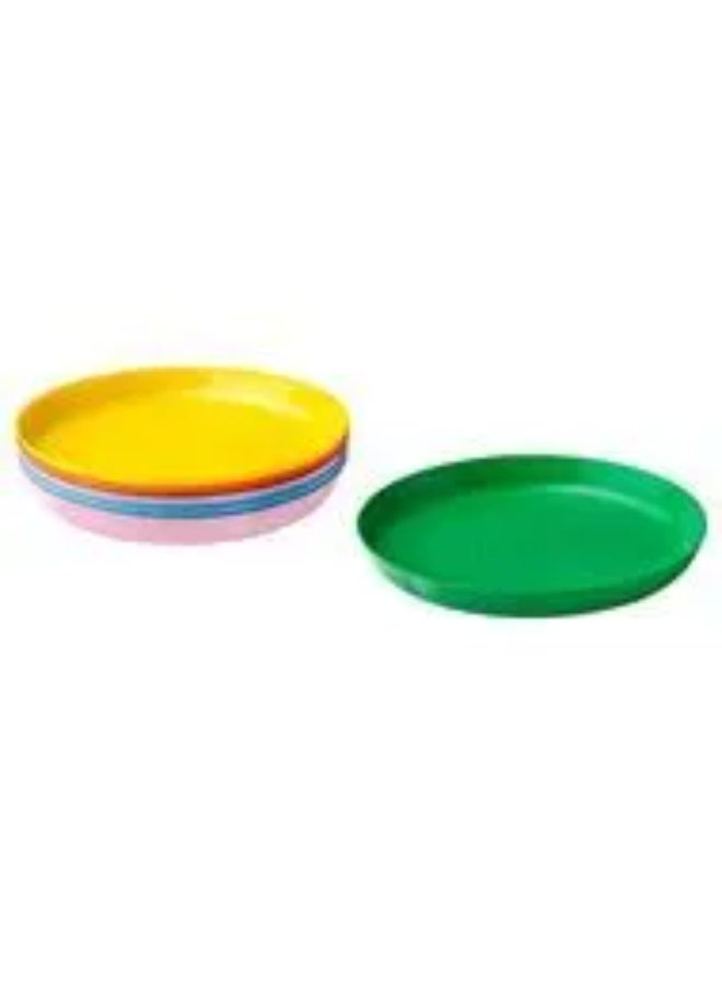 34-piece colorful plastic dinnerware set including bowls, plates, cups, and cutlery - Image 2