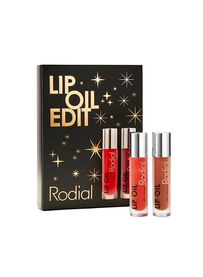 روديال Lip Oil Edit | Hydrating Nourishing Lip Oil Collection | High-Shine Glossy Finish for Soft, Smooth Lips | Moisturising Lip Treatment Gift Set - Image 1