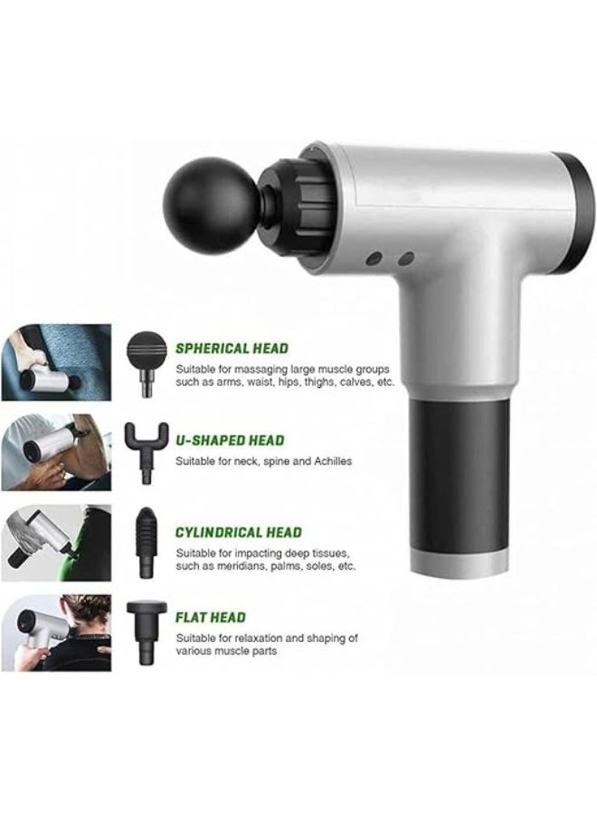 Generic Massage Gun – 6 Speeds with 4 Interchangeable Heads for Deep Tissue Whole-Body Massage – Cordless & Battery Powered - Image 5