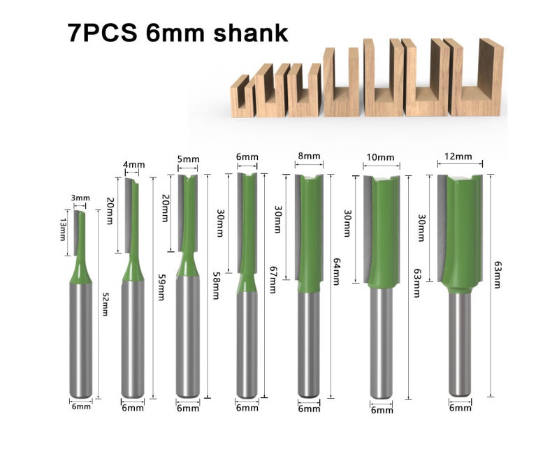 Flush Trim Router Bit: 6 Shank Pattern Precision Cut, High Quality Alloy Steel Body With C3 Micrograin Tungsten Carbide Blades - Carbide Router Bit For Woodworking Professionals, Hobbyists And DIY Pro - Image 2